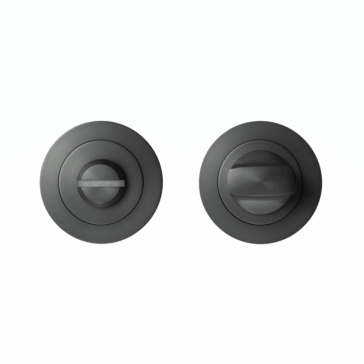 Komplet rozet EZ1332 do WC ze stali nierdzewnej, okrągły szyld, kolor grafitowy